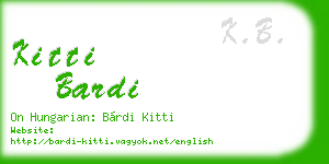 kitti bardi business card